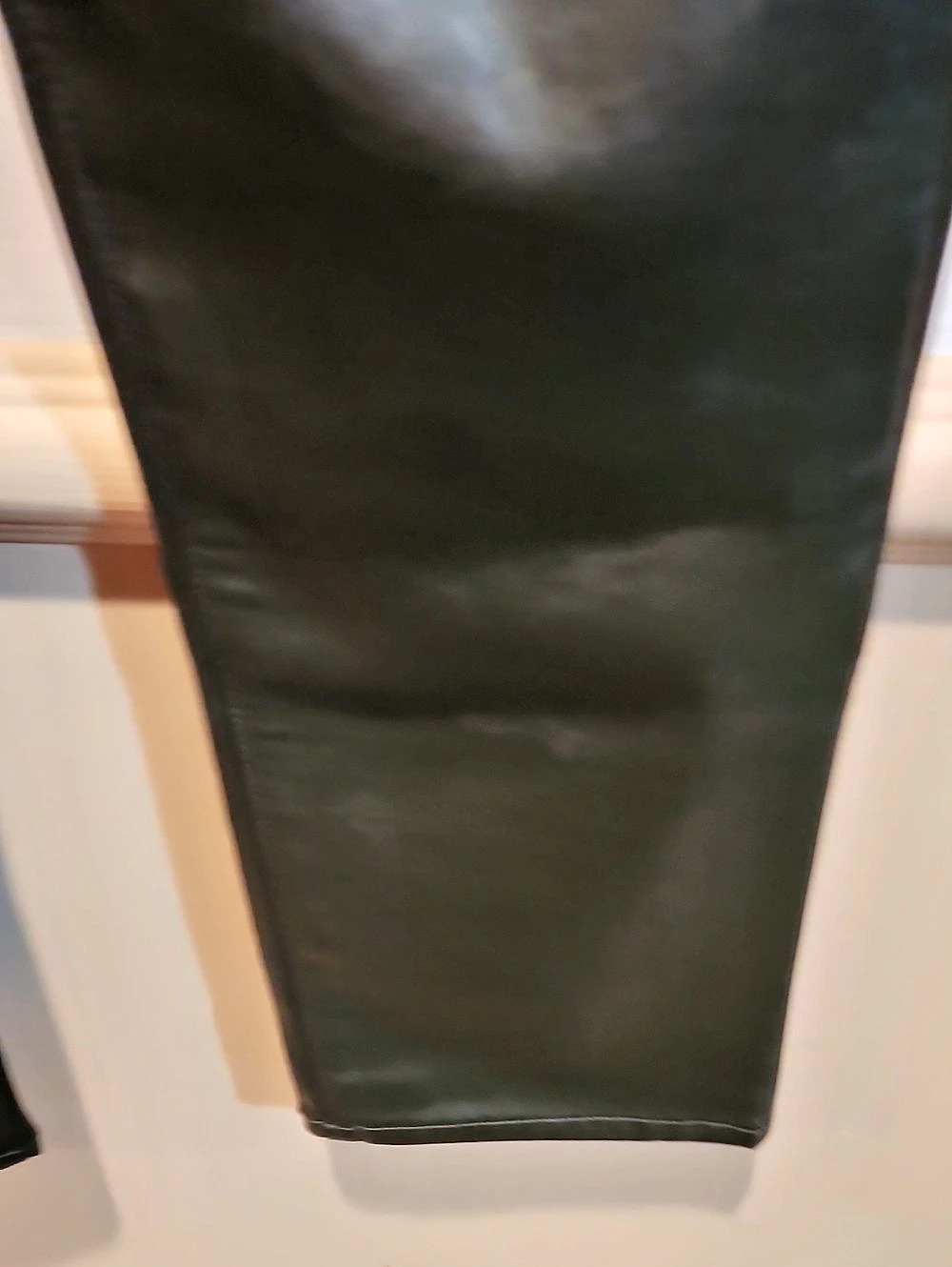 Gap Vintage Slim High Rise Leather  Jeans Green Waist 31 - Picture 8 of 11